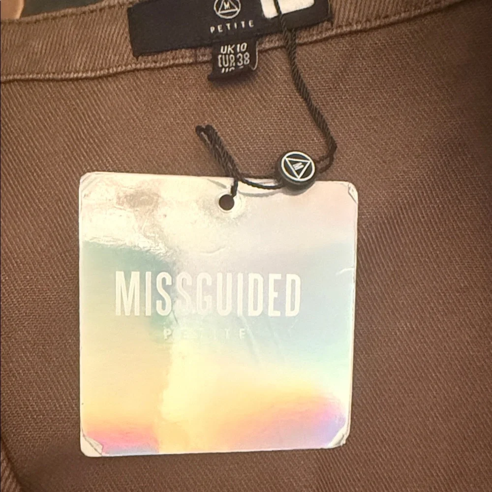 Olive Button-Front Belted Dress - Picture 3 of 3